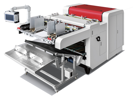 Машина для протяжки канавок в листах переплетного картона с функцией обрезки углов SLG-850S